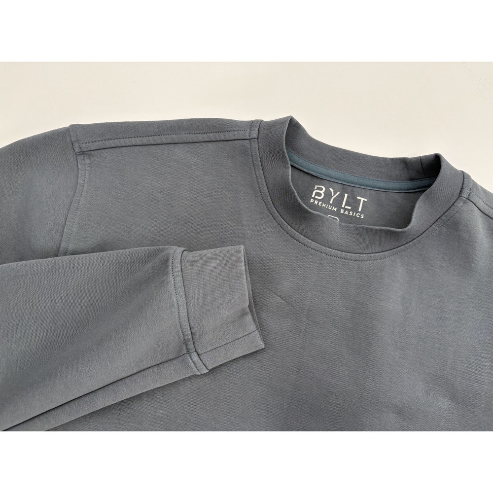 BYLT Premium Basics Roamknit Crewneck Sweatshirt Men's Size Medium Blue Gray